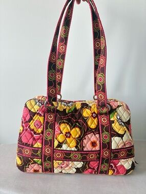 Vera Bradley Women's Squared Away Retired Buttercup Floral Shoulder Bag